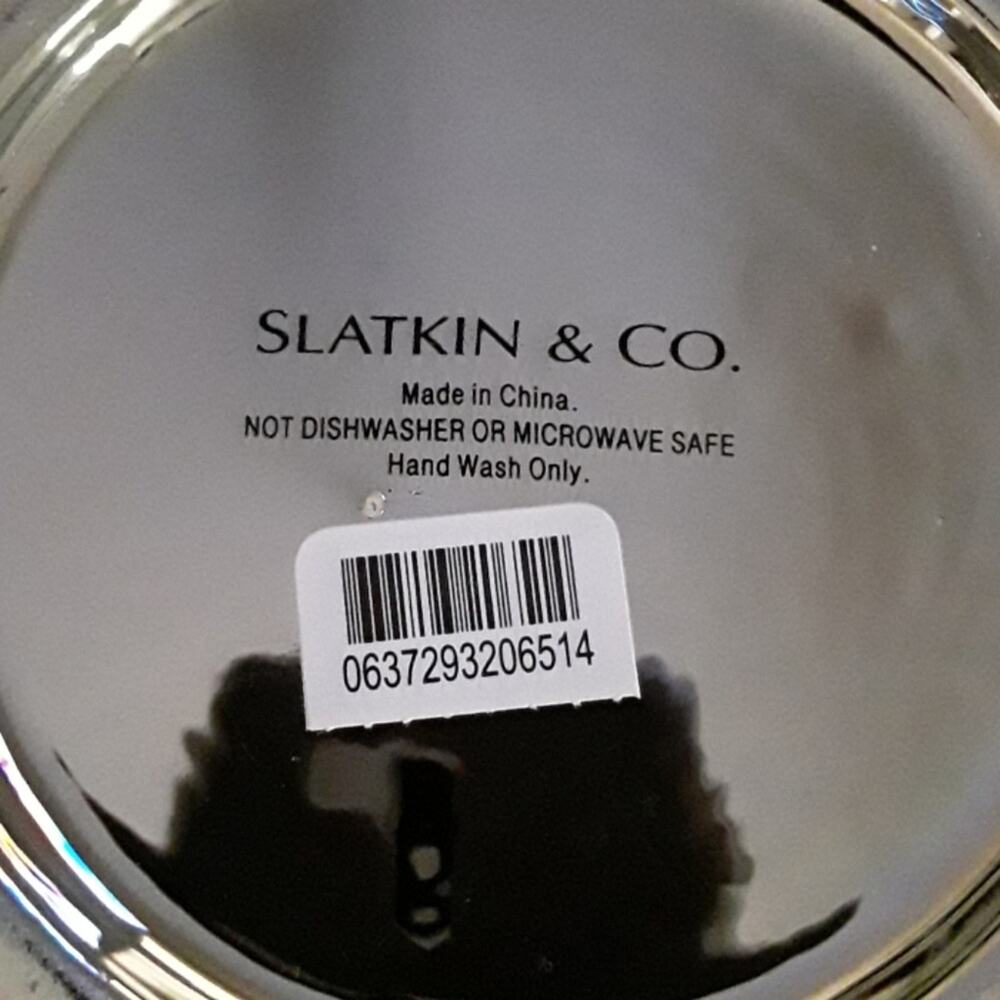 NWT Harry Slatkin Vintage Signed Snowman New Ceramic Silver Porcelain - Picture 3 of 5